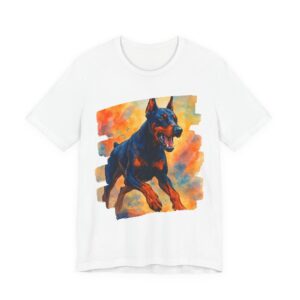 Doberman Art Tee — Watercolor Dog Graphic T-Shirt Unisex for women and men