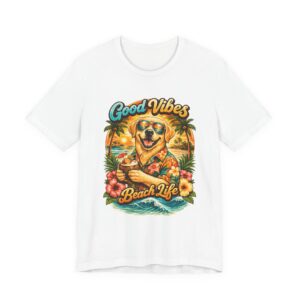 Good Vibes Golden Retriever Hawaii T-Shirt Unisex for women and men