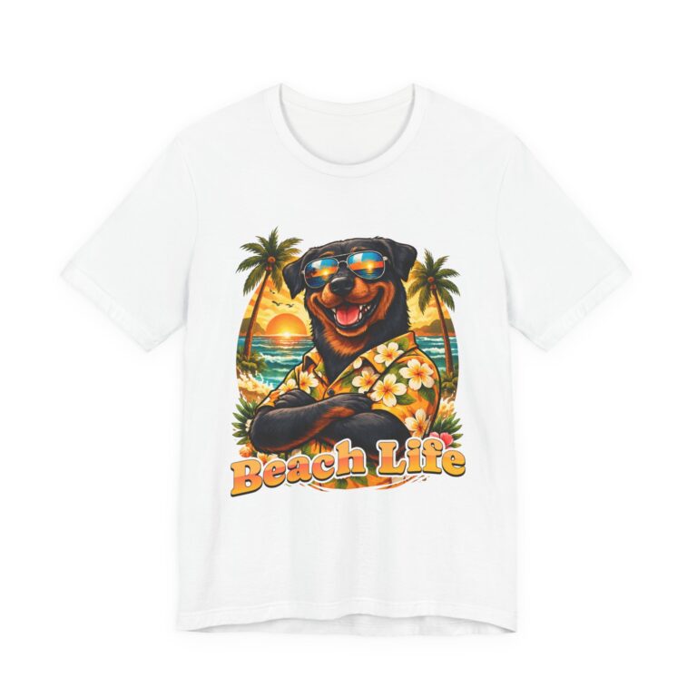 Beach Life Rottweiler Hawaii T-Shirt Unisex for women and men